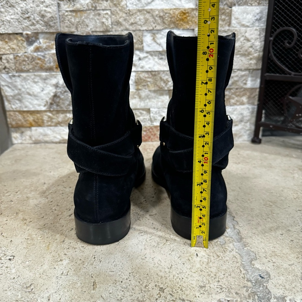 BALENCIAGA Women’s Black Suede Block Heel Ankle Boots EUR Size 36 / US Size 6 - Picture 7 of 11